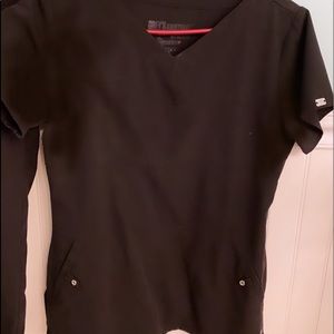 Black scrub top size small